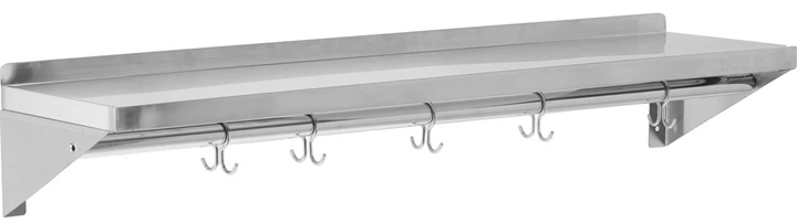 Półka wisząca Yato YG-08937 z rantem i haczykami pojedyncza 1200 × 300 × 180 mm (5906083105210) - obraz 3