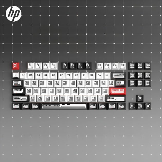 Набір кейкапів HP Star Trek (Зоряний шлях: Чорно-білий) для клавіатур, 87 клавіш - Фото 2 Набір кейкапів HP Star Trek (Зоряний шлях: Чорно-білий) для клавіатур, 87 клавіш - зображення 2