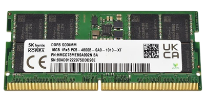 Оперативна пам'ять SK Hynix 16GB SODIMM DDR5 4800MHz (HMCG78MEBSA092N) Б/В - Фото 2 Оперативна пам'ять SK Hynix 16GB SODIMM DDR5 4800MHz (HMCG78MEBSA092N) Б/В - зображення 2