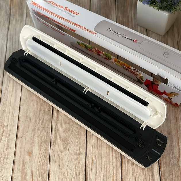 Вакуумный упаковщик Vacuum Sealer S для продуктов 90Вт, 28 см, белый - изображение 5