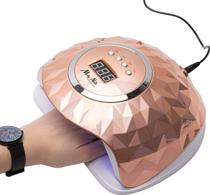 Lampa do paznokci do lakierów hybrydowych żeli i akrylożeli UV/LED Molly Nails Y13 Złota (292600) - obraz 5