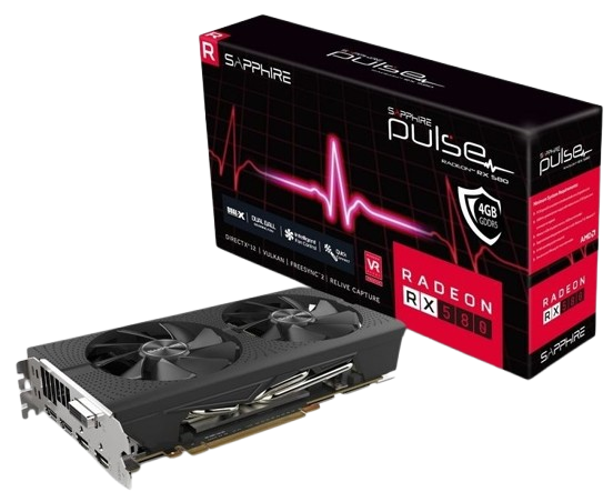 Відеокарта AMD Radeon RX 580 4GB Sapphire Pulse (11265-09) Б/В - Фото 1 Відеокарта AMD Radeon RX 580 4GB Sapphire Pulse (11265-09) Б/В - зображення 1