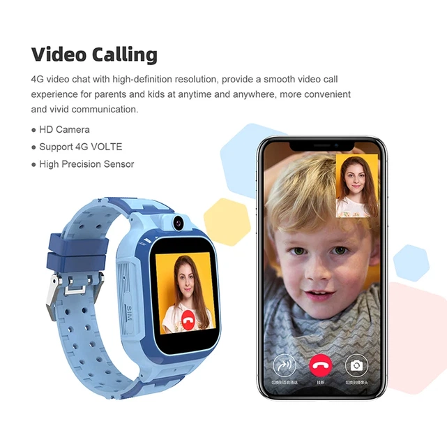 Смарт-годинник телефон дитячий LEMFO LT37 4G GPS Wi-Fi з відеодзвінком SIM-карта силіконовий ремінець Blue (18758) - зображення 6