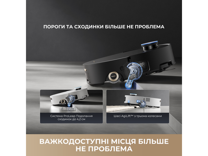 Робот-пилосос з вологим прибиранням Dreame Aqua 10 Ultra Roller Complete Black (RLH71DE-1-bl) - изображение 4