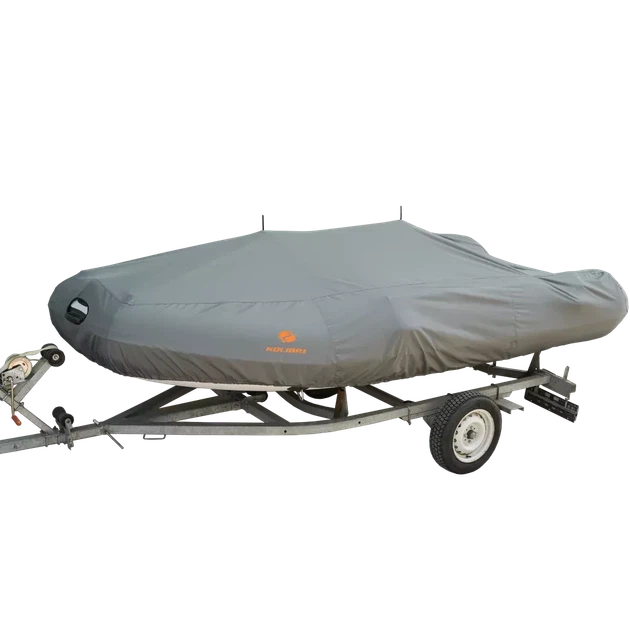 Тент транспортировочный Kolibri 33.043.35 темно-серый водонепроницаемый для лодок 370-400 см с резиновыми рем - изображение 5