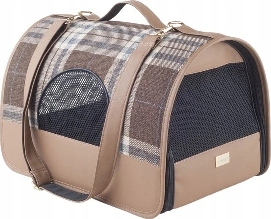 Torba transportowa dla psów i kotów Amiplay Kent M Beżowa (5907563256545) - obraz 2