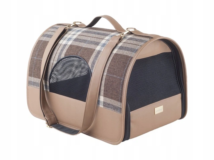 Torba transportowa dla psów i kotów Amiplay Kent M Beżowa (5907563256545) - obraz 7