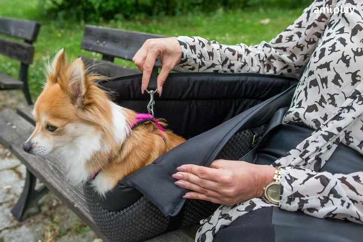 Torba transportowa dla psów Amiplay Morgan S Czarna (5907563239852) - obraz 3