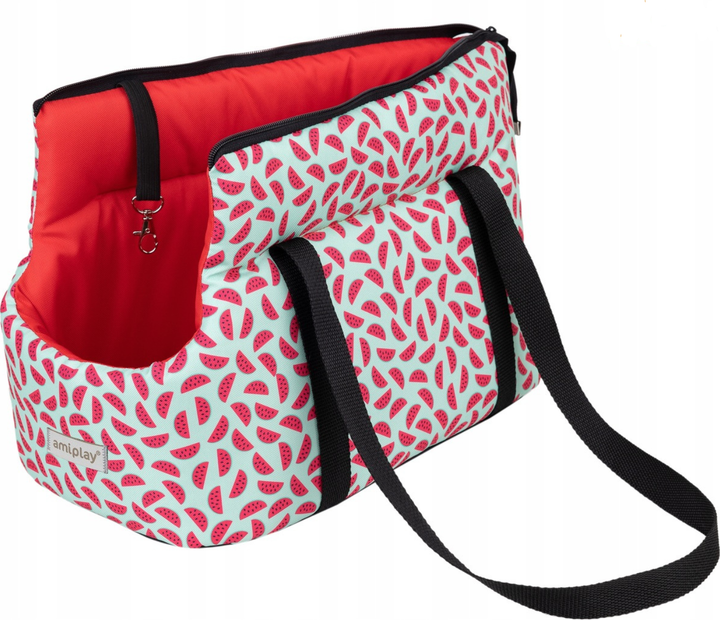 Torba transportowa dla kotów Amiplay BeHappy S Watermelon (5907563298378) - obraz 2