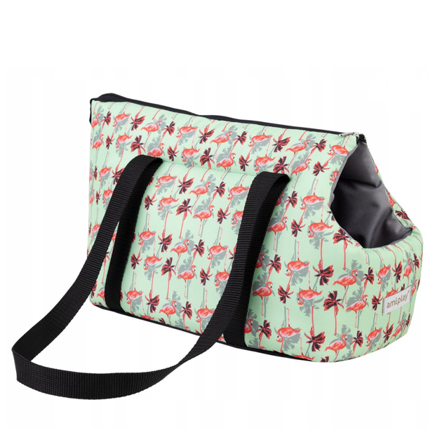 Torba transportowa dla kotów Amiplay BeHappy S Flamingo (5907563298392) - obraz 5