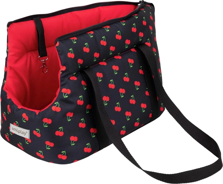 Torba transportowa dla kotów Amiplay BeHappy L Cherry (5907563298422) - obraz 3
