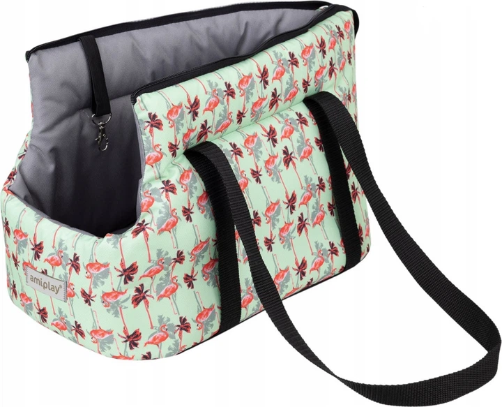 Torba transportowa dla kotów Amiplay BeHappy L Flamingo (5907563298453) - obraz 2