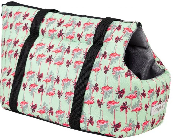 Torba transportowa dla kotów Amiplay BeHappy L Flamingo (5907563298453) - obraz 3