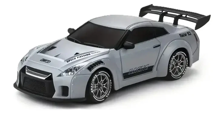 Машинка на радиоуправлении Nissan 1:24 дрифт 4WD 2.4GHz с LED подсветкой серая RC авто до 60 м - изображение 10