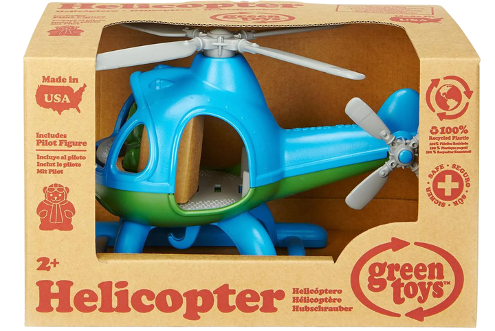 Helikopter Green Toys ekologiczna zabawka dla dzieci Niebieski (0816409010607) - obraz 3