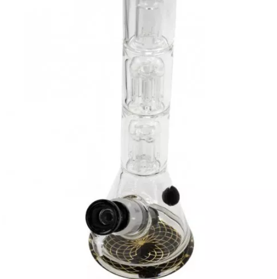 Бонг стеклянный Grace Glass Black Triple Tree-Arm Percolator 50 см боросиликатное стекло - изображение 2