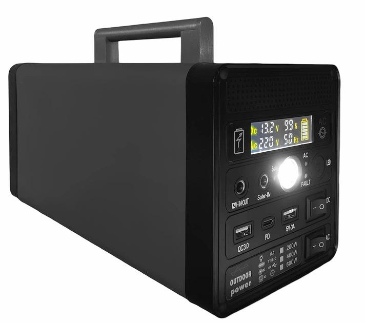 Аккумулятор c портативной солнечной панелью 100W и розеткой 220V Lifepo4 POWER STATION LSDС 600W - изображение 2