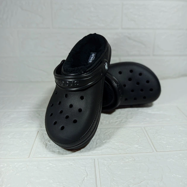 Детские утепленные сабо Crocs Classic Lined Clog Kids black J3 33-34 арт.207010-060 - Фото 3 Детские утепленные сабо Crocs Classic Lined Clog Kids black J3 33-34 арт.207010-060 - изображение 3