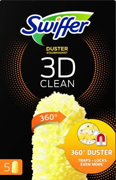 Змінні накладки на щіточку-магніт для пилки Swiffer Duster 3D Clean 360° 5шт - зображення 2