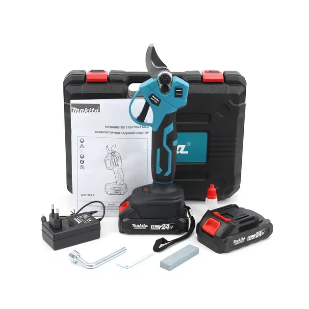 Акумуляторний секатор MAKITA DUP365Z ES-1 (24V, Li-ion) – потужний веткоріз для садових робіт - Фото 7 Акумуляторний секатор MAKITA DUP365Z ES-1 (24V, Li-ion) – потужний веткоріз для садових робіт - зображення 7