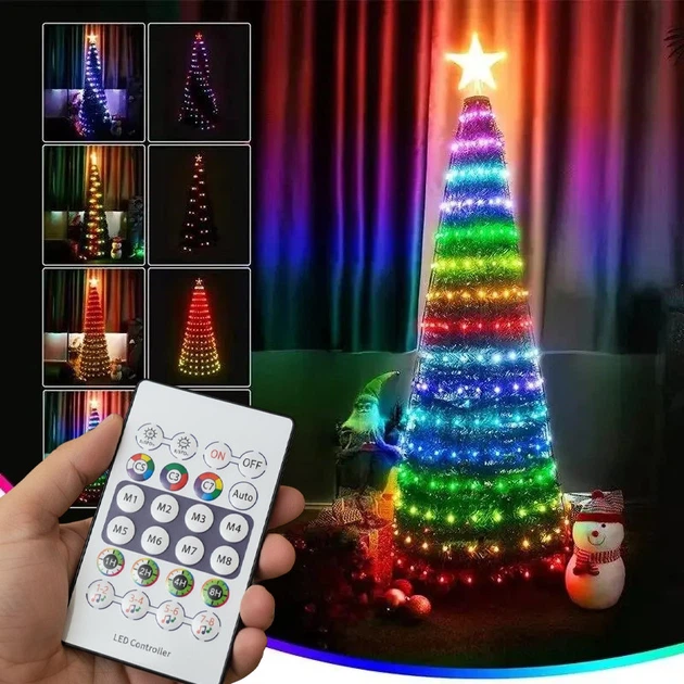 Гірлянда від USB, 20м, 200 LED + Пульт, Мультиколор - зображення 2
