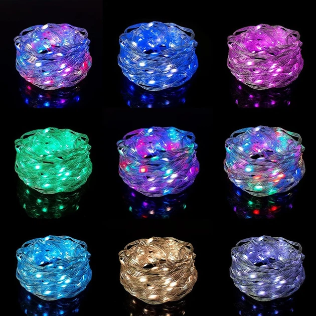 Светодиодная гирлянда 200 LED 20 метров USB с пультом RGB для новогоднего декора - изображение 5