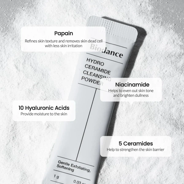 Ензимна пудра Biodance Hydro Ceramide Cleansing Powder для очищення шкіри 1 шт - зображення 5