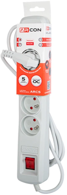 Фільтр мережевий Arcon ARC-5 3 м Сірий (5904722197688) - зображення 2