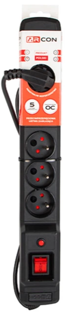 Фільтр мережевий Arcon M6 3 м Чорний (5904722197770) - зображення 2