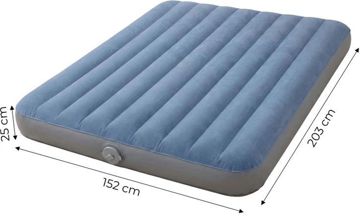 Матрац надувний двомісний Intex із вбудованим електронасосом 203x152x25 см 64189 (6941057429533) - зображення 4
