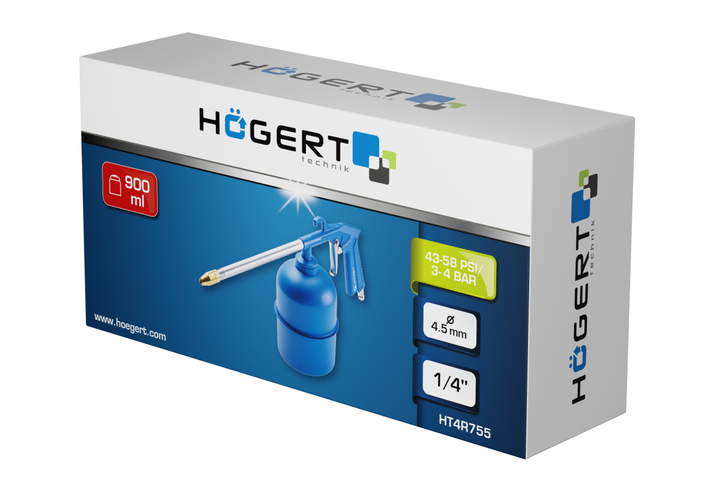 Пистолет для промывки пневматический Hogert для мастерской и автосервиса (HT4R755) - изображение 3
