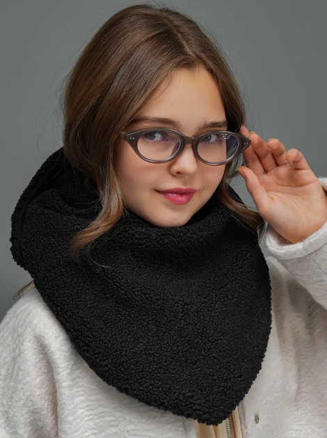 Тепла косинка Тедді екохутро 130*80*55 см чорна - Фото 6 Тепла косинка Тедді екохутро 130*80*55 см чорна - зображення 6