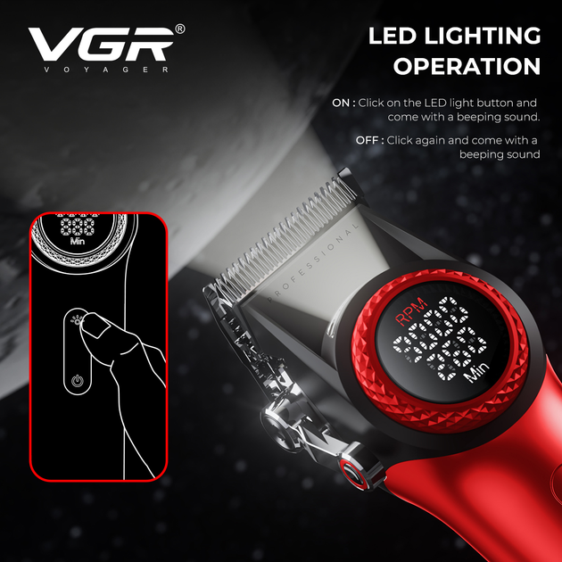 Комплект для стрижки VGR STEPLERSS PRO 3 IN 1 RED - изображение 3