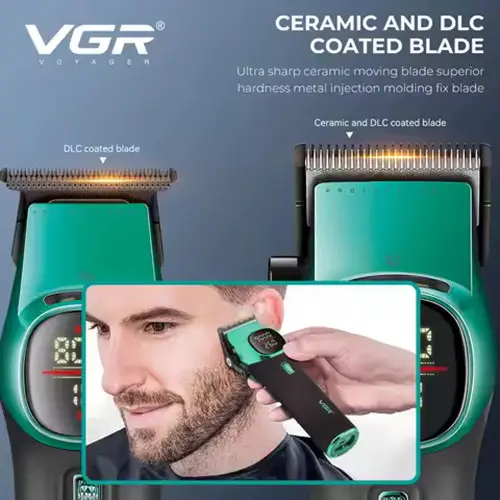 Комплект машинка для стрижки и триммер VGR 2 в 1 V-885 S2 GREEN - изображение 4