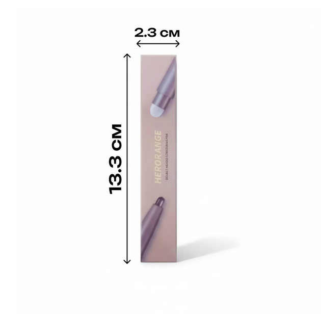 Контуринг стик для носа, двухсторонний с кисточкой Herorange, 01 Light shadow - изображение 4