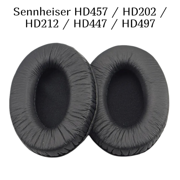 Амбушюры из протеиновой кожи для наушников Sennheiser HD457 / HD202 / HD212 / HD447 / HD497 - Фото 1 Амбушюры из протеиновой кожи для наушников Sennheiser HD457 / HD202 / HD212 / HD447 / HD497 - изображение 1