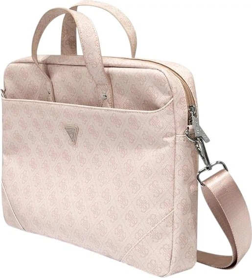 Сумка для ноутбука Guess Saffiano 4G Triangle Logo 16" Pink (3666339051112) - зображення 2