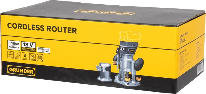 Frezarka bezprzewodowa Grunder bez akumulatora i ładowarki (DB18V-061) - obraz 6