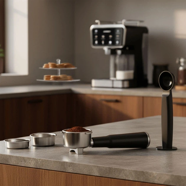 Кавоварка рожкова Berdsen BD-773 Чорна - зображення 9