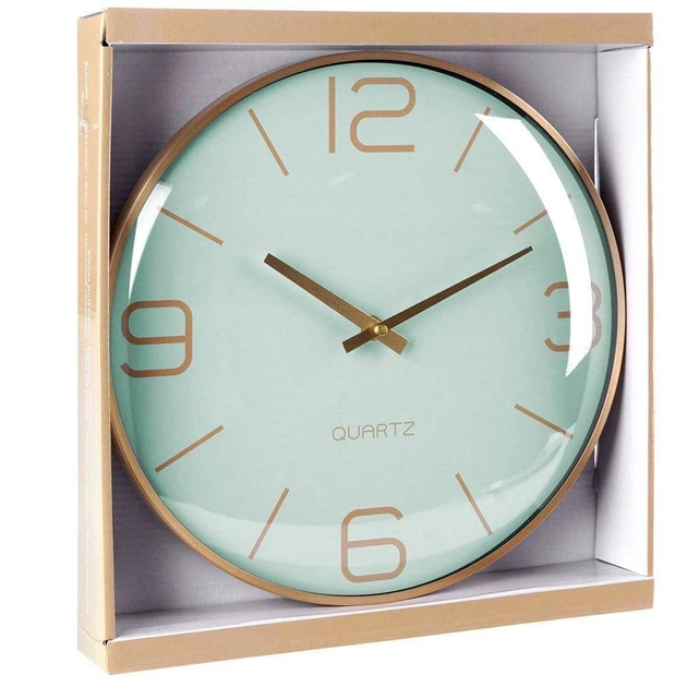 Zegar ścienny Vilde 30 cm Złoty miętowy (5904316455262) - obraz 3
