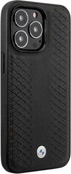 Etui plecki BMW Leather Diamond Pattern do Apple iPhone 14 Pro Black (3666339066543) - obraz 4