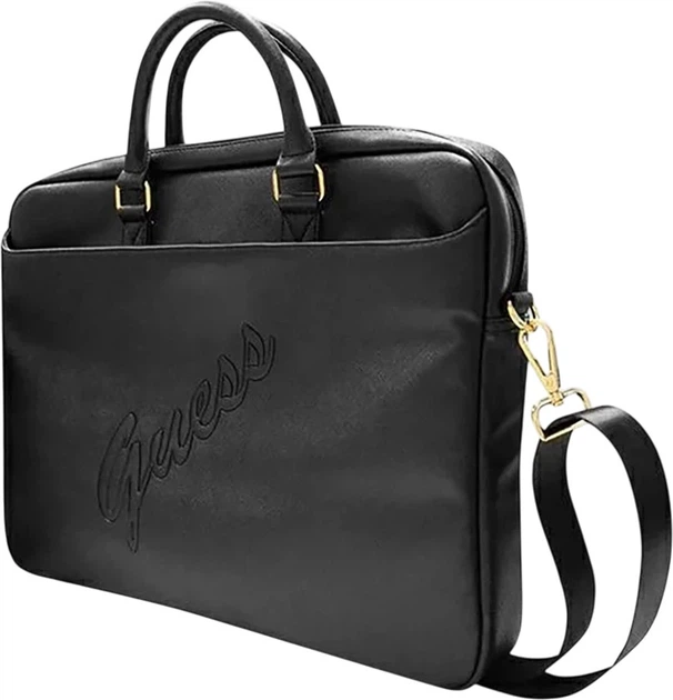 Сумка для ноутбука Guess Saffiano Script 16" Black (3666339005313) - зображення 3