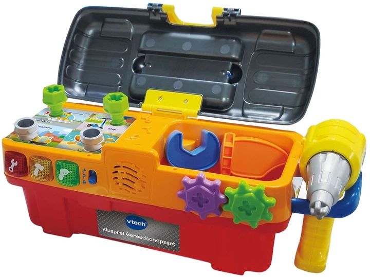 Іграшковий набір Vtech Мобільна скриня з інструментами 9 елементів (датська мовна версія) (3417765509230) - зображення 3