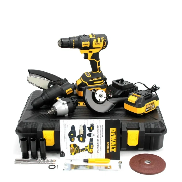 Многофункциональный аккумуляторный набор DeWalt DCD709M 5в1 (36V, 6Ah) – комплект насадок: шуруповерт, пила, гайковерт, УШМ, перфоратор для домашнего и профессионального использования - Фото 4 Многофункциональный аккумуляторный набор DeWalt DCD709M 5в1 (36V, 6Ah) – комплект насадок: шуруповерт, пила, гайковерт, УШМ, перфоратор для домашнего и профессионального использования - изображение 4