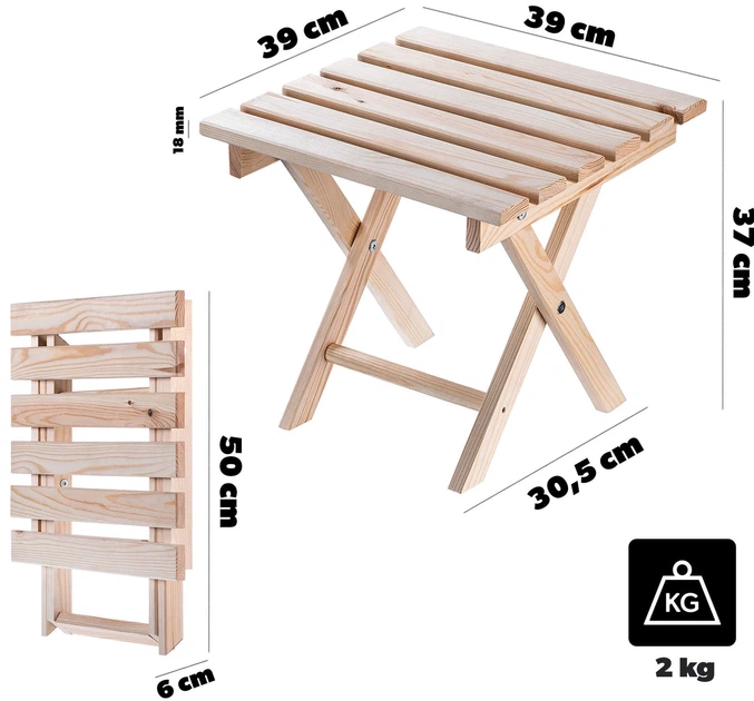 Журнальний столик + 2 шезлонга Kadax Anjouin K12319 - зображення 5