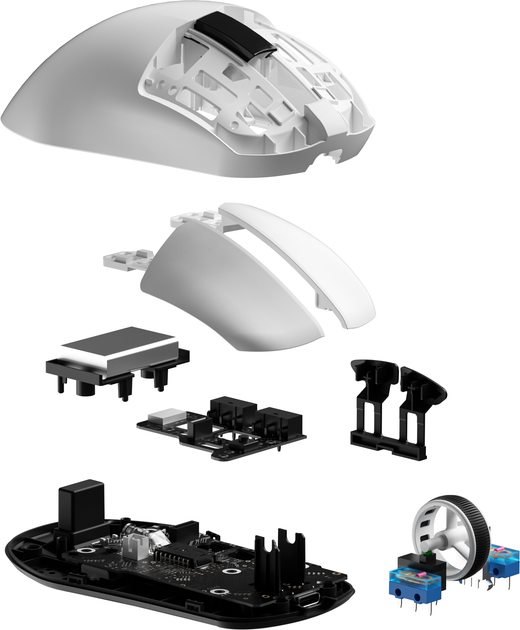 Миша GamePro Asgard Thor Wireless/Bluetooth/USB PixArt PAW3395 Sensor White (GM023W) - Фото 4 Миша GamePro Asgard Thor Wireless/Bluetooth/USB PixArt PAW3395 Sensor White (GM023W) - зображення 4