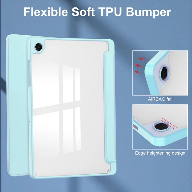 Чехол Clear Acrylic Samsung Galaxy Tab A11 Plus (2025) SM-X230, SM-X236 Голубой - Фото 3 Чехол Clear Acrylic Samsung Galaxy Tab A11 Plus (2025) SM-X230, SM-X236 Голубой - изображение 3