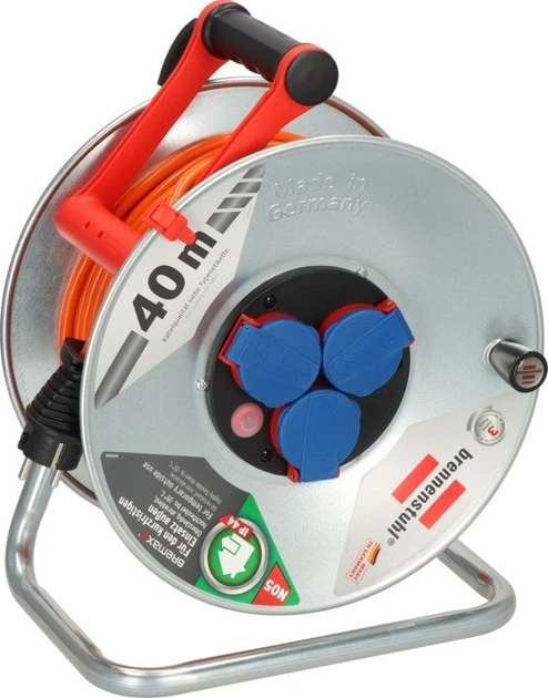 Подовжувач на котушці Brennenstuhl на 3 розетки IP44 40 м (1198750) - зображення 2