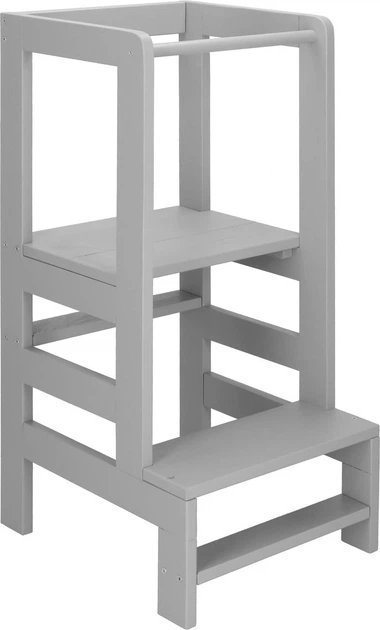 Podest kuchenny Springos dla dzieci 3-poziomowy 90 cm Szary (5907719489421) - obraz 2