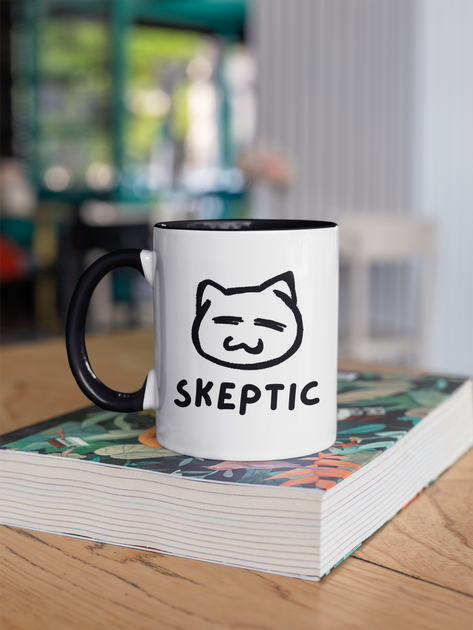 Чашка керамічна Skeptic 330мл Чорна ручка kr0359-BL - зображення 3